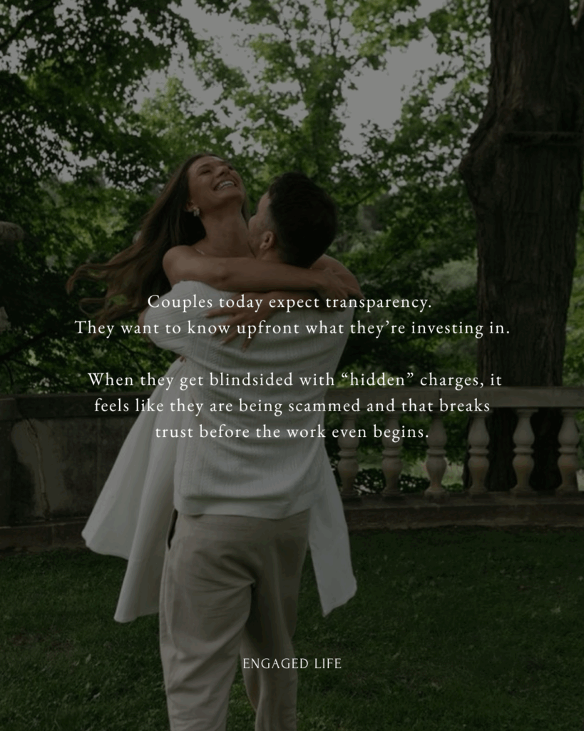 wedding vendor transparency, wedding vendor pricing, wedding vendor community