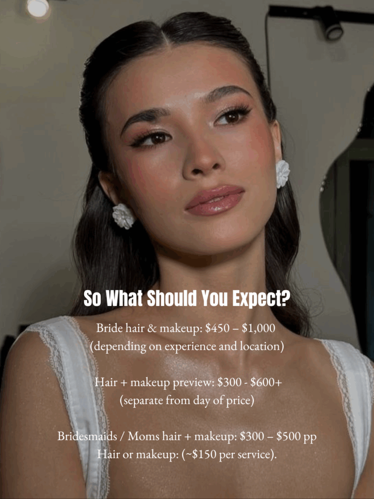 Bridal hair and makeup costs in California