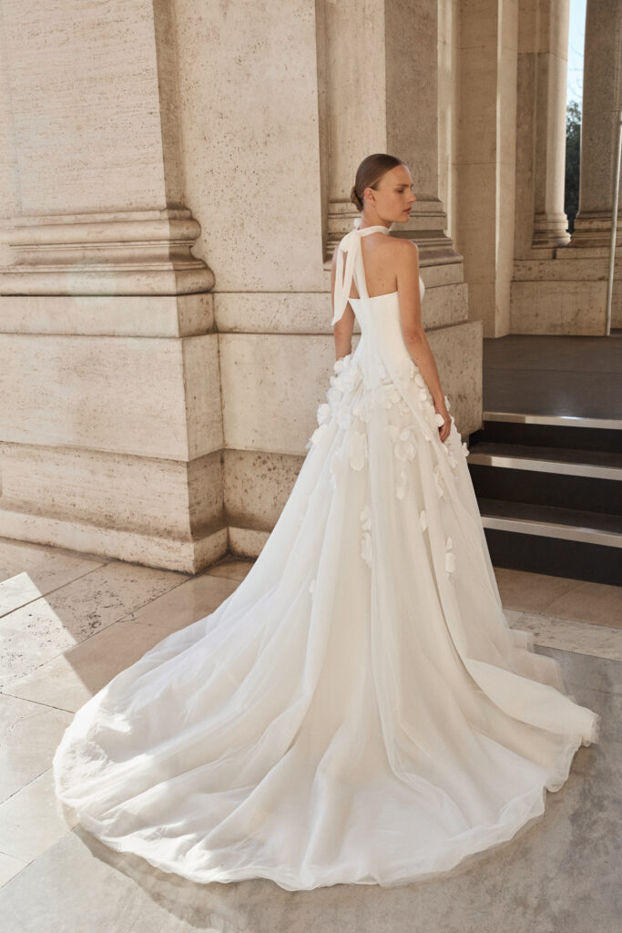 Liquid drape bridal gown from KOTAPSKA Roman Holiday 2027 collection