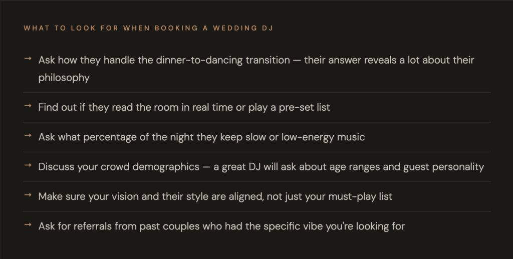 how to fill a wedding dance floor
wedding reception music 2026
wedding playlist ideas