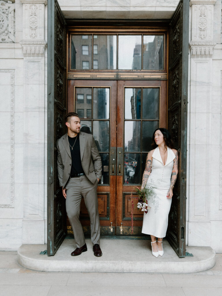 moody bridal bouquet dark florals
editorial wedding photography New York
tattoo friendly wedding inspiration