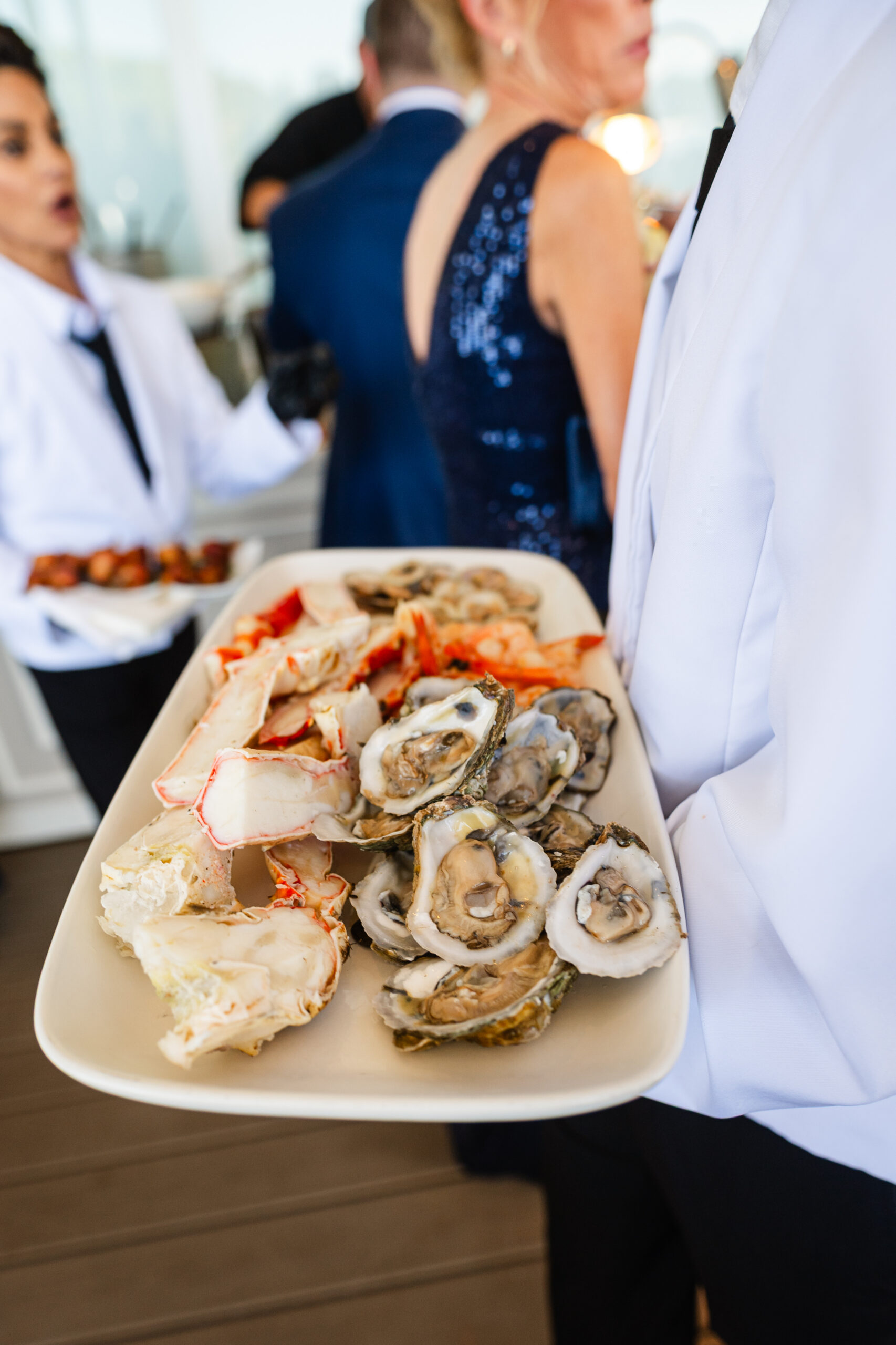 Fresh seafood display served at cocktail hour