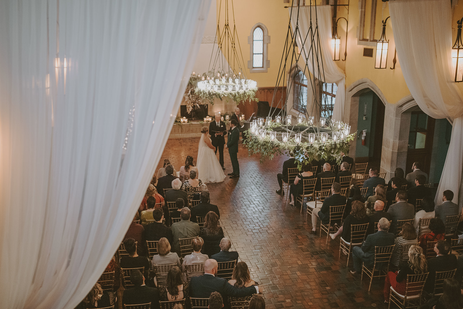 Christmas wedding reception at Glenmoor Country Club in Canton, Ohio
